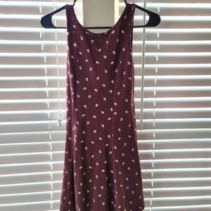 forever 21 maroon floral dress S